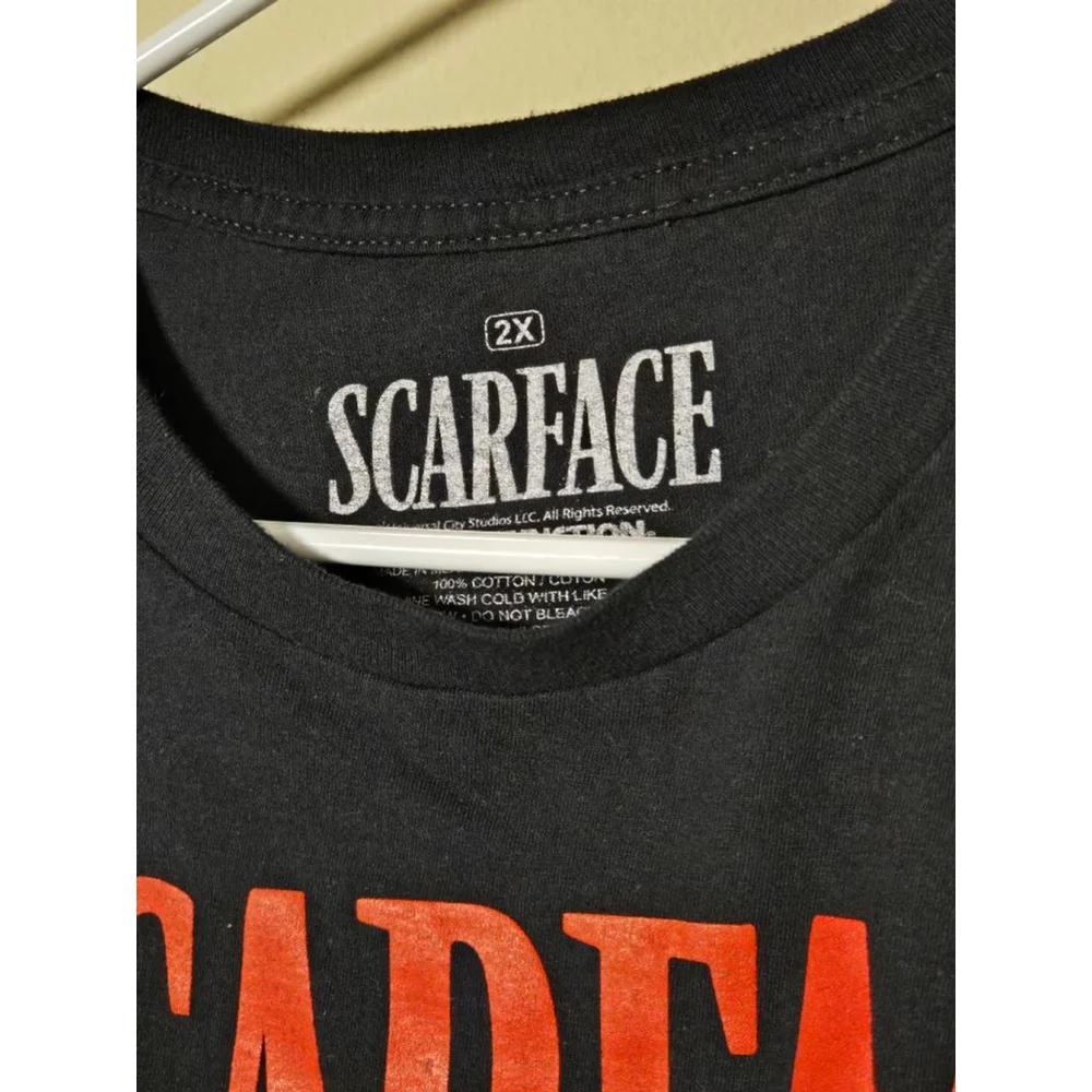 Men's Scarface Black Red Short Sleeve Tee XXL - Picture 3 of 4
